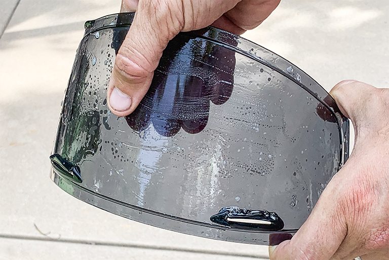 How to clean motorcycle helmet visor