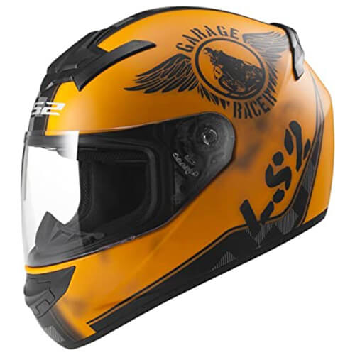LS2 Matt Orange Best Motorcycle Helmets for Beginners