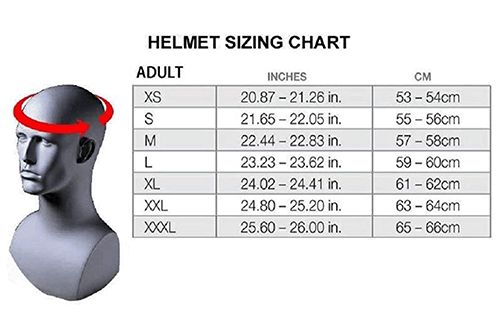 Motorcycle Helmet Sizing Chart. How to stretch a motorcycle helmet for a better fit